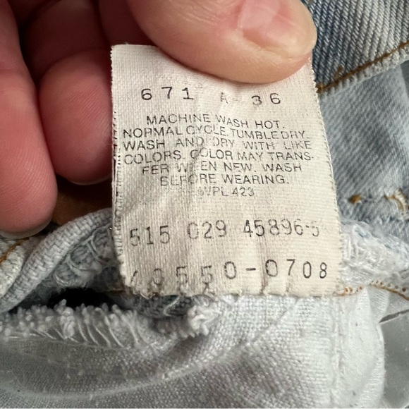 Vintage 1989 Levi’s 550 Silver Tab Relaxed Fit Jeans Light Wash 0708 / USA - Picture 13 of 16